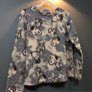 PEANUTS  SNOOPY SLEEPWEAR 2021 Size L  PULL OVER TOP FOR SLEEP OR CASUAL BLUE